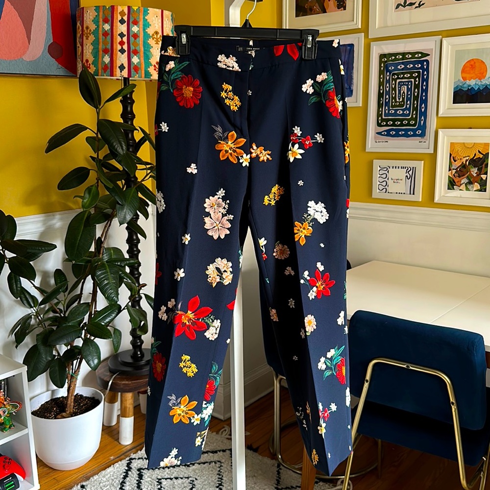 Zara dark floral pants.
